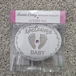 Sweet Baby Birthstone Keepsake October Welcome Baby New In Box